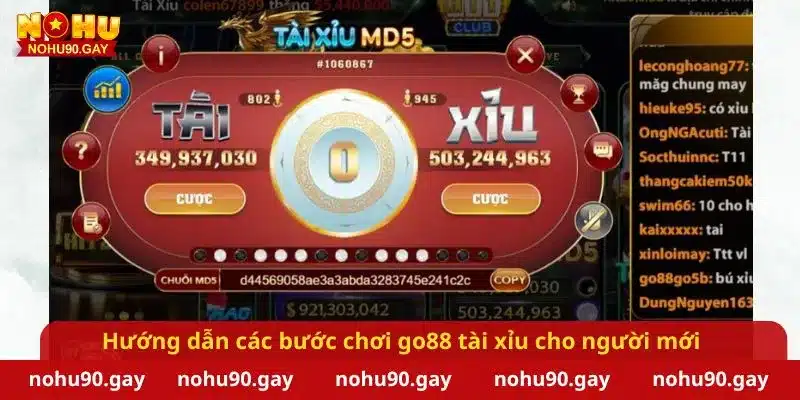 Hướng dẫn các bước chơi go88 tài xỉu cho người mới