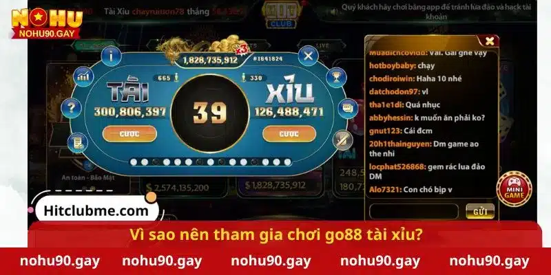 Vì sao nên chơi tham gia chơi go88 tài xỉu?